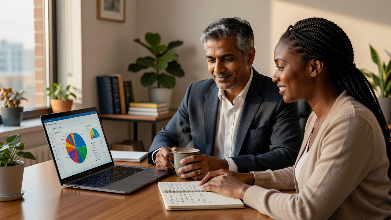 Agency owner reviewing payer mix on a dashboard